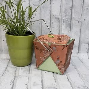 Vintage Yans NY Chinese Floral Take Out Box Purse
